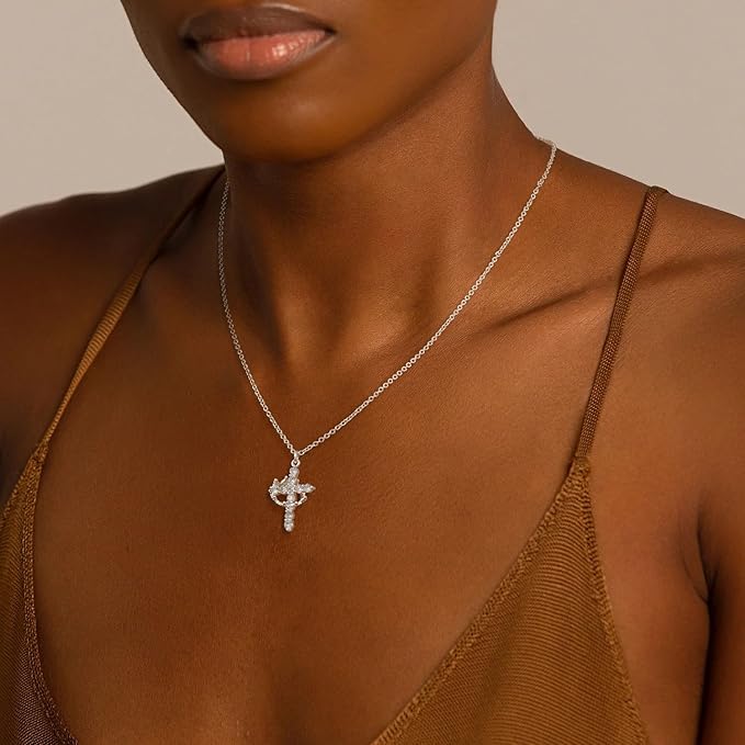 Mia Jewerly™ Cross & Crown Necklace