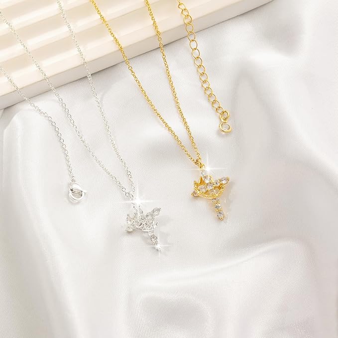 Mia Jewerly™ Cross & Crown Necklace